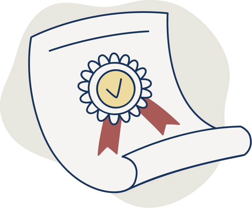 Illustration of a certificate.