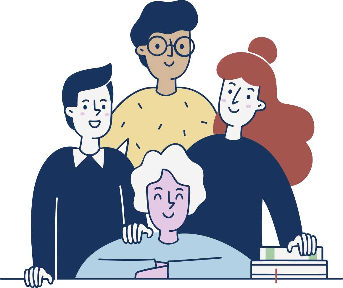 Illustration of a group of people.